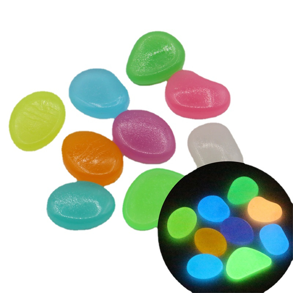 Aquarium Fish Bowl - 50 pçs pedra luminosa fluorescente cascalho