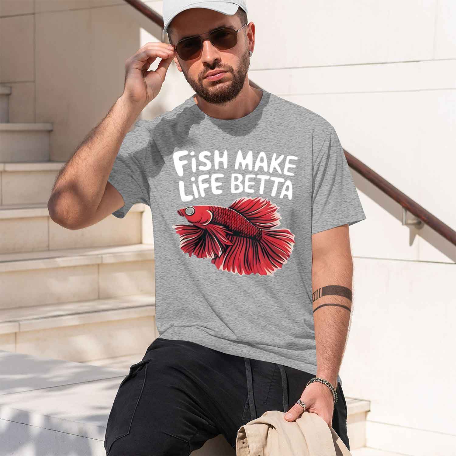 Camisetas Masculinas Fish Make - Aquarium Fish Com avaliação e preço