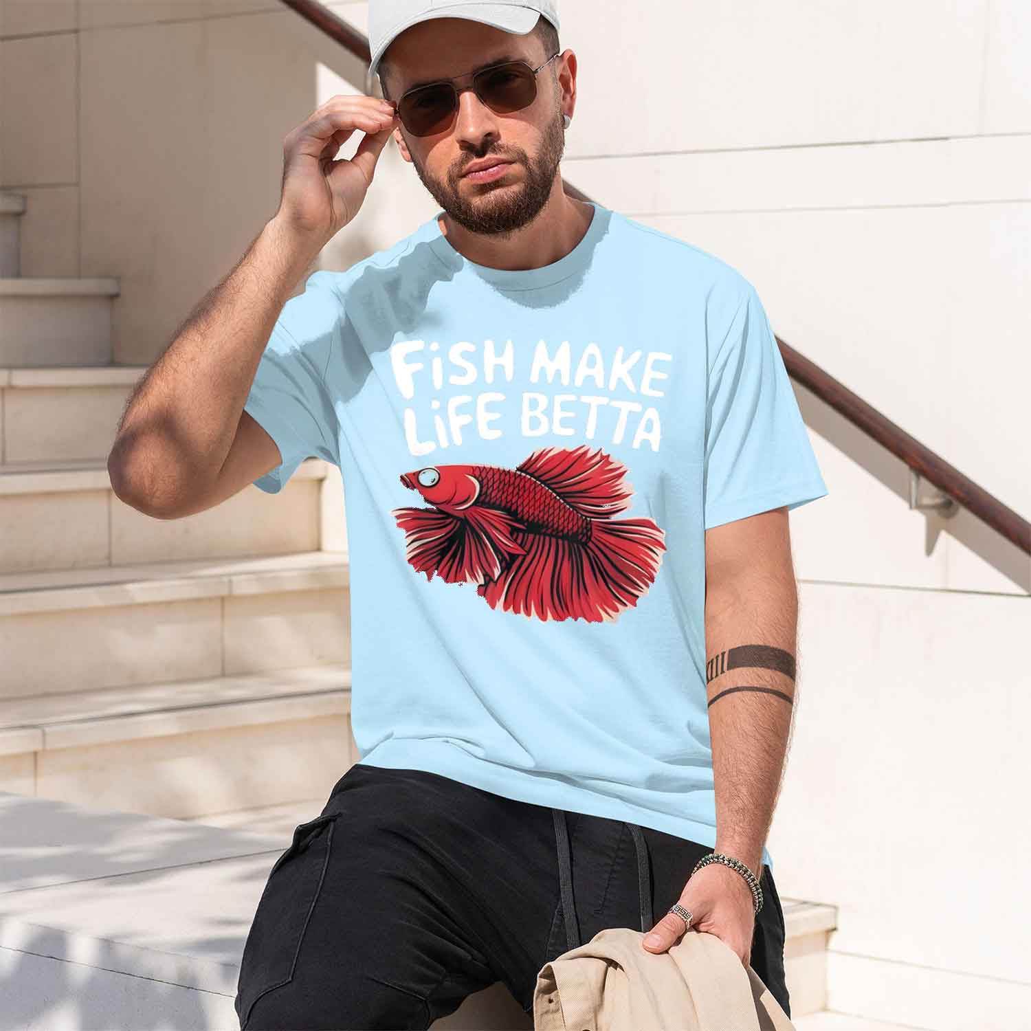 Camisetas Masculinas Fish Make - Aquarium Fish Com avaliação e preço